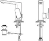 Diagram showing the installation of a faucet and drain assembly. Anteprima dell’immagine prodotto