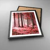 Gerahmtes Poster - Schwarzer Rahmen - Wald Rot Bäume - Produktbild-Vorschau 3
