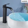 ROSA | Premium hohe Wasserfall Badarmatur Schwarz | Hotel Produktbild-Vorschau 3