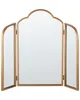 BELIANI Klappspiegel Tisch Gold Metall 87 x 77 cm Zwei Produktbild-Vorschau 4