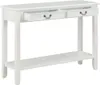 Tavolo consolle bianco 110 x 35 x 80 cm legno Anteprima dell’immagine prodotto 1