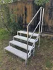 4 Stufen mit Geländer Stahltreppe Außentreppe Freistehend Produktbild-Vorschau 9