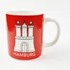 Hamburg Becher Skyline mit Hamburger Wappen rot Produktbild-Vorschau 1