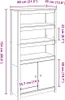 vidaXL Highboard Grau 80x35x154 cm Massivholz Kiefer Produktbild-Vorschau 7