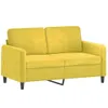 Design 2-tlg. Sofagarnitur mit Kissen Gelb Samt, Produktbild-Vorschau 3