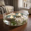 Teelichthalter Glas Schwimmschale für stimmungsvolle Produktbild-Vorschau 2