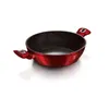 A red pot with black speckled interior and two red handles, shown on a white reflective surface. Náhled obrázku produktu