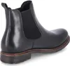 A black leather Chelsea boot is shown from the side. Produktbild-Vorschau