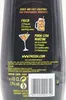 A close-up of a label on a bottle showing cocktail recipes and product information. Produktbild-Vorschau