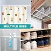 Collage showing multiple uses of adjustable tension rods. Produktbild-Vorschau