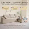 Ecksofa Couch L-Form,Sofa Links Samtstoff Vierersofa mit Produktbild-Vorschau 6