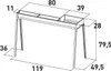 A diagram showing the dimensions of a grill. Produktbild-Vorschau