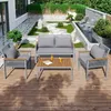 Flieks Gartenlounge Set 4er Set, Gartenmöbel Set Rattan mit Produktbild-Vorschau 3