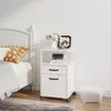 Cassettiera con rotelle Relaxdays, 2 cassetti, raccoglitori Anteprima dell’immagine prodotto 3