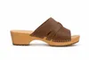 Damen Holzclogs Pantoletten Braun – Bequeme Clogs mit Produktbild-Vorschau 2