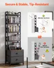 Regał na płyty DVD SucceBuy z 4 półkami i 2 szufladami, Podgląd zdjęcia produktu 4