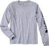 Carhartt Logo Langarmshirt (Light Grey,M) Produktbild-Vorschau 4