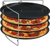 Relaxdays 10049625, Sada pánví na pizzu, Černá, Nerezová Náhled obrázku produktu 1