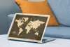 MuchoWow® Laptop Aufkleber Sticker Cover Weltkarte - Holz - Produktbild-Vorschau 4