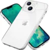 A clear iPhone case is shown with two iPhones inside, one angled in the foreground and another in the background. Produktbild-Vorschau