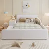 A child's bedroom with a white bed and bedding. Produktbild-Vorschau