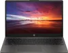A front view of an open HP laptop displaying a colorful sunset landscape on its screen. Produktbild-Vorschau