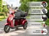 E-Seniorenmobil Billy 2.0, Blei-Akku, 3-Rad, 1000 Watt, Rot Produktbild-Vorschau 17