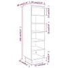 vidaXL Stojak na buty czarny 30x34x105 cm lite drewno Podgląd zdjęcia produktu 10