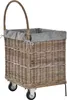 KRINES HOME Holzwagen / Kaminholzwagen aus Rattan-Naturrohr Produktbild-Vorschau 5