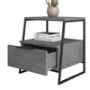DECORTIE Pal Table de chevet Moderne avec tiroir Rétro Gris Voir les images du produit 4