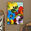 MuchoWow® - Leinwandbilder - Ölfarbe - Malerei - Blumen, Produktbild-Vorschau 5
