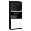 Flieks LED-verlichte glazen vitrinekast met open planken en Productafbeelding-voorbeeld 8