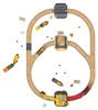 LUPILU Holz Eisenbahnset Baustelle Kinder Spiel59 tlg. Produktbild-Vorschau 5