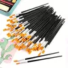 Künstlerpinsel Set 25–100 Stück Flach- & Rundpinsel fein Produktbild-Vorschau 5