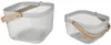 Elegante Metall Drahtkörbe Weiss mit Holzgriff: 2er-Set Produktbild-Vorschau 11