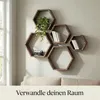 IvoQ Hexagon Wandregale 5er Set - Holz - Rustikales Braun - Produktbild-Vorschau 2