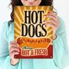 Metallschild XL mit American Diner Classics - Hot Dogs Produktbild-Vorschau 3