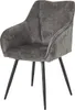 riess-ambiente Drehbarer Retro Stuhl AVIGNON grau Chenille Produktbild-Vorschau 14