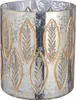 Gilde Windlicht, zylindrisch, "Gardo", Blattdesign, Glas, Produktbild-Vorschau 1