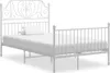 vidaXL Struttura letto in metallo bianco 120x200 cm Anteprima dell’immagine prodotto 6