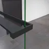 AICA Walk in 90x200cm Schwarz Duschwand mit Stabilisator Produktbild-Vorschau 5