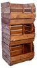 3er Set Küchenregal Olaf 40x33x30 cm in Ocker  Gemüsekiste Produktbild-Vorschau 1