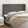 vidaXL Kopfteil mit Ohren Grau 203x23x118/128 cm Kunstleder Produktbild-Vorschau 2