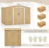 Diagrams and information about a storage shed. Podgląd zdjęcia produktu