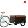 vidaXL Rimorchio per biciclette nero e arancione 45 kg di Anteprima dell’immagine prodotto 3