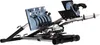 A flight simulator cockpit setup with a joystick and throttle quadrant on a stand. Produktbild-Vorschau