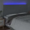 vidaXL LED Kopfteil Hellgrau 180x5x118/128 cm Stoff Produktbild-Vorschau 3