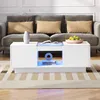 MODFU Table Basse - Meuble Salon LED Rectangulaire avec 2 Voir les images du produit 9