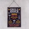 Spruchtafel Grillen H32cm Metallschild Grillregeln Garten Produktbild-Vorschau 7