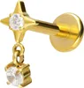 Ohrpiercing, Nasenpiercing Titan Labret mit Push Fit STERN Produktbild-Vorschau 1
